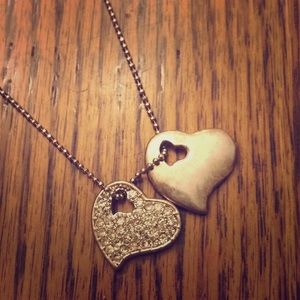 Silver Rhinestone Heart Set Charm Pendants jewelry